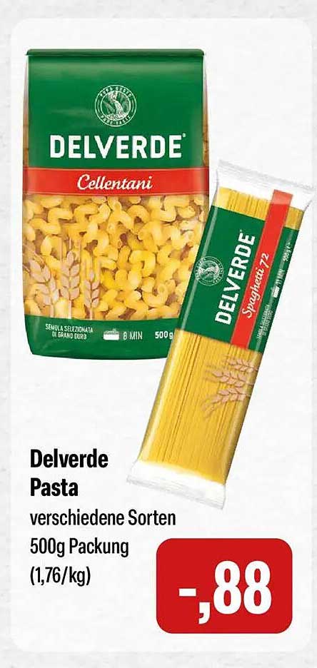 Delverde Pasta verschiedene Sorten 500g Packung (1,76/kg)