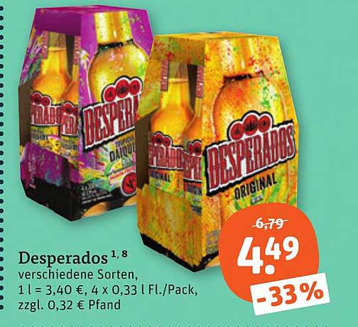 Desperados verschiedene Sorten