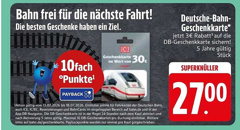 Deutsche Bahn-Geschenkkarte*