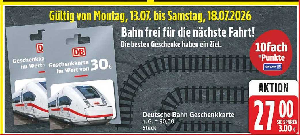 Deutsche Bahn Geschenkkarte