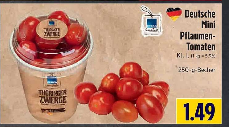Deutsche Mini Pflaumen-Tomaten