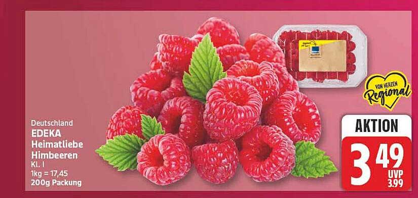 Deutschland EDEKA Heimatliebe Himbeeren Kl. I 200g Packung
