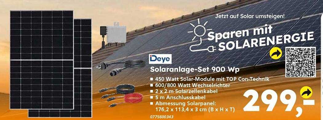 Deye Solaranlage-Set 900 Wp