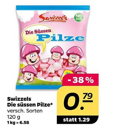 Die süssen Pilze* versch. Sorten 120 g 1 kg = 6.58