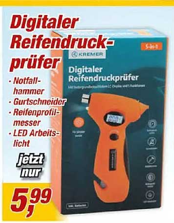 Digitaler Reifendruck-prüfer