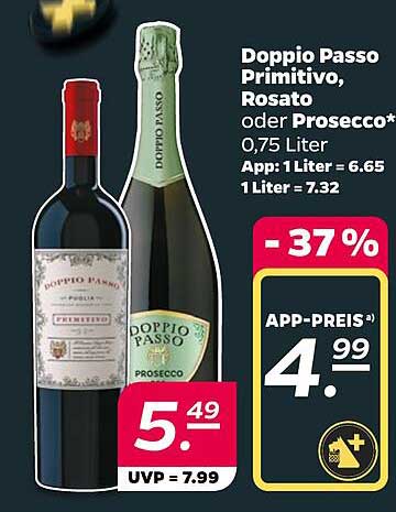 Doppio Passo Primitivo, Rosato oder Prosecco* 0,75 Liter