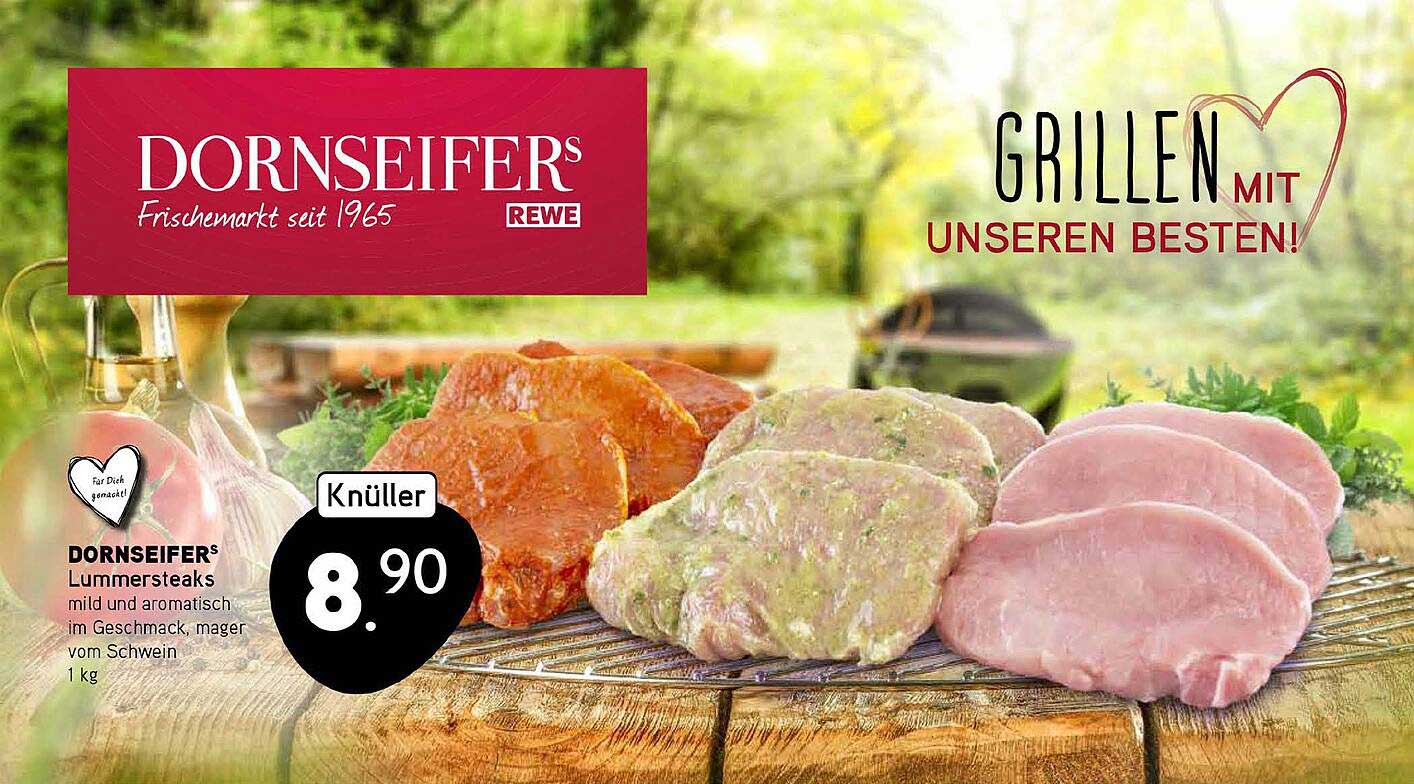 DORNSEIFER’S Lummersteaks mild und aromatisch im Geschmack, mager vom Schwein 1 kg