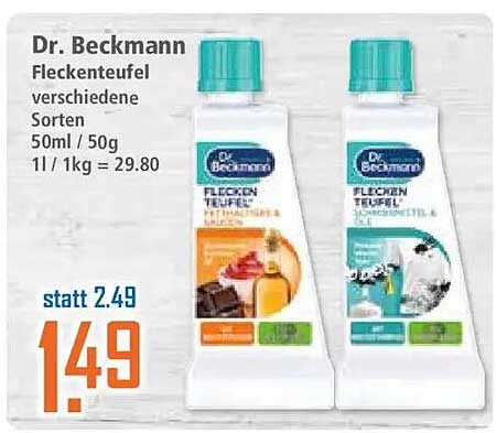 Dr. Beckmann Fleckenteufel verschiedene Sorten 50ml / 50g 1l / 1kg = 29.80