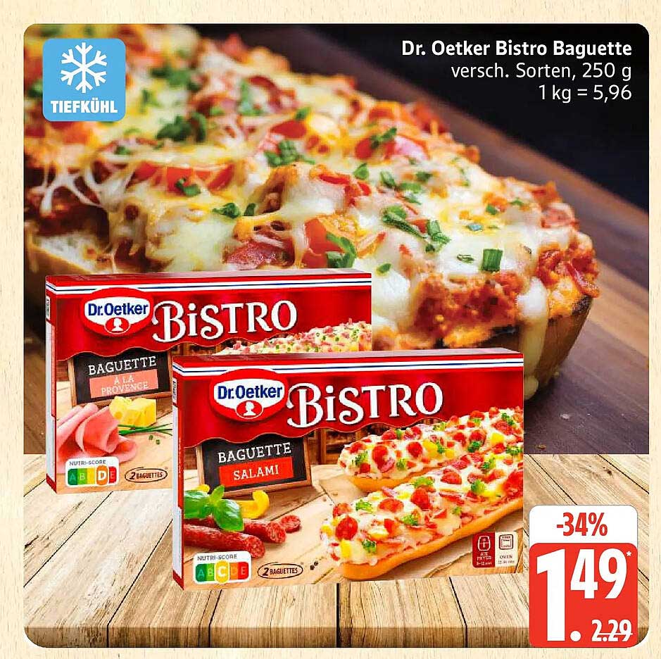 Dr. Oetker Bistro Baguette versch. Sorten, 250 g