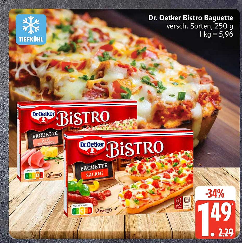Dr. Oetker Bistro Baguette versch. Sorten, 250 g