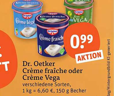 Dr. Oetker Crème fraîche oder Crème Vega