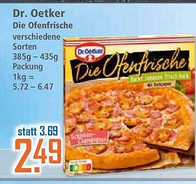 Dr. Oetker Die Ofenfrische verschiedene Sorten 385g – 435g Packung 1kg = 5.72 - 6.47