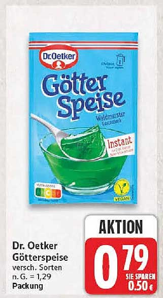 Dr. Oetker Götterspeise versch. Sorten i. G. = 1,29 Packung
