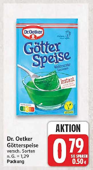 Dr. Oetker Götterspeise versch. Sorten m. G. = 1,29 Packung