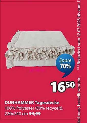 DUNHAMMER Tagesdecke