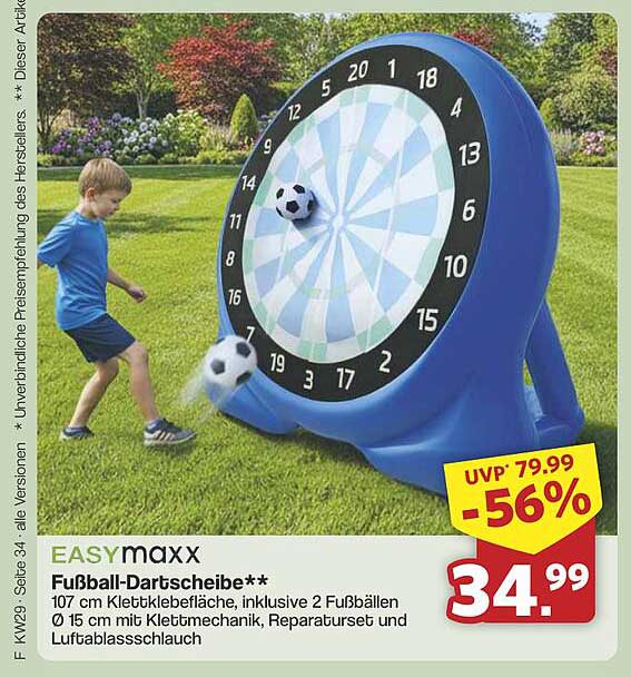 EASYmaxx Fußball-Dartscheibe**