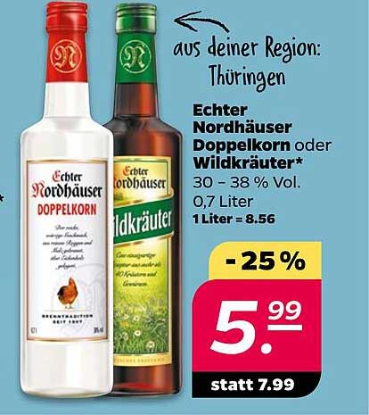 Echter Nordhäuser Doppelkorn oder Waldkräuter*