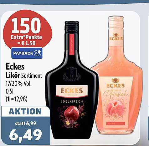 Eckes Likör Sortiment 17/20% Vol. 0,5l (1l = 12,98)