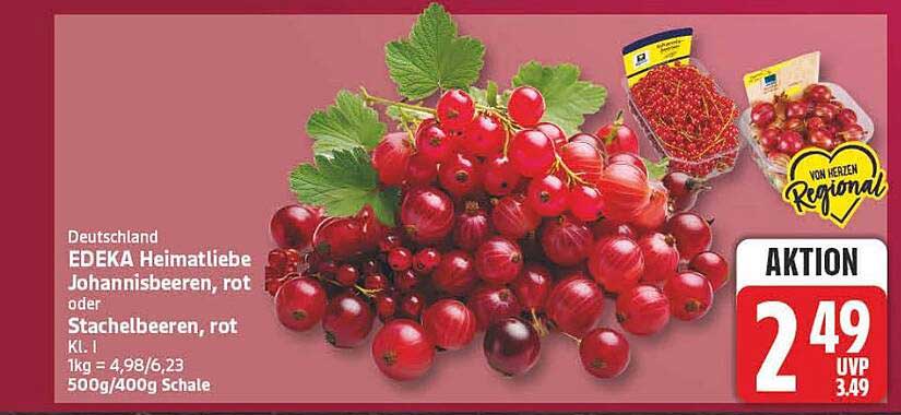 EDEKA Heimatliebe Johannisbeeren, rot oder Stachelbeeren, rot