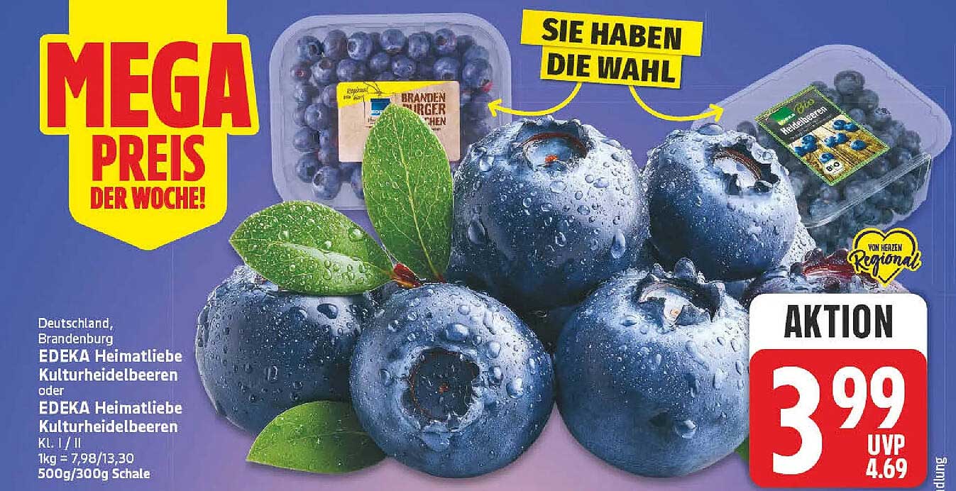 EDEKA Heimatliebe Kulturheidelbeeren oder EDEKA Heimatliebe Kulturheidelbeeren