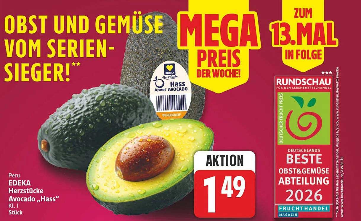 EDEKA Herzstücke Avocado „Hass“