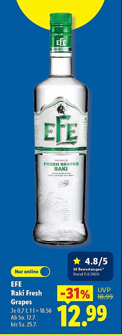 EFE Raki Fresh Grapes