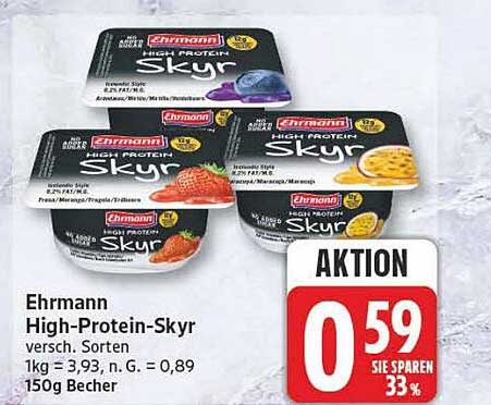 Ehrmann High-Protein-Skyr versch. Sorten