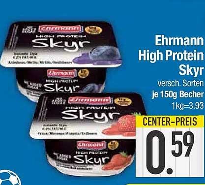 Ehrmann High Protein Skyr versch. Sorten je 150g Becher 1kg=3.93