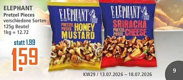 ELEPHANT Pretzel Pieces verschiedene Sorten 125g Beutel