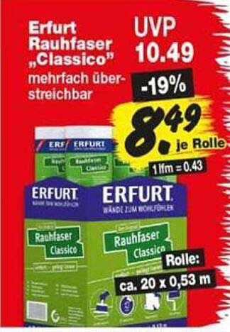 Erfurt Rauhfaser „Classico“ mehrfach überstreichbar