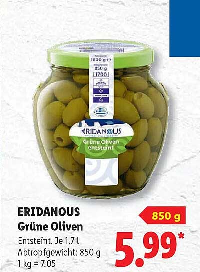 ERIDANOUS Grüne Oliven