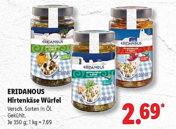 ERIDANOUS Hirtenkäse Würfel