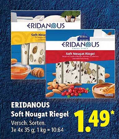 ERIDANOUS Soft Nougat Riegel