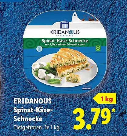 ERIDANOUS Spinat-Käse-Schnecke
