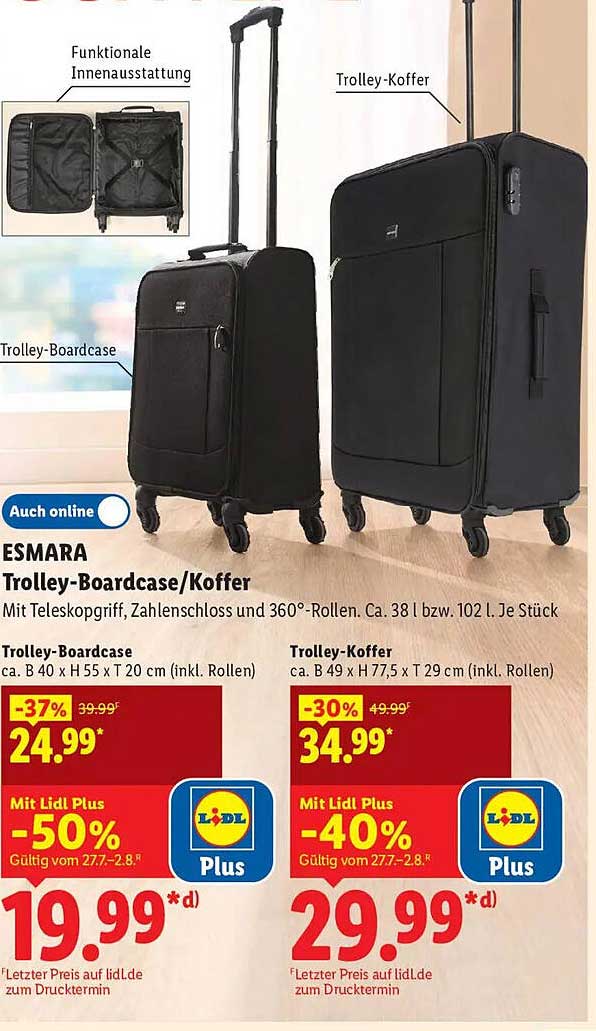 ESMARA Trolley-Boardcase/Koffer