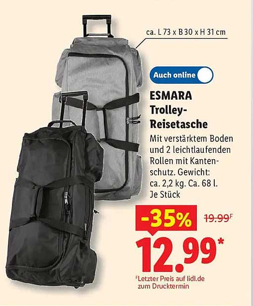 ESMARA Trolley-Reisetasche