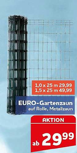 EURO-Gartenzaun auf Rolle, Metallzaun