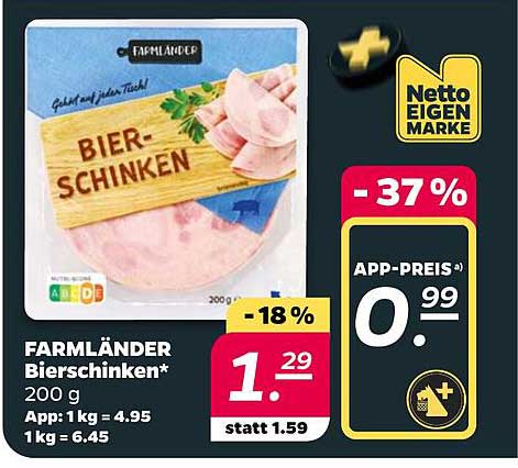 FARMLÄNDER Bierschinken* 200 g