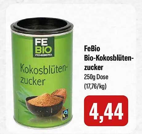 FeBio Bio-Kokosblütenzucker 250g Dose (17,76/kg)