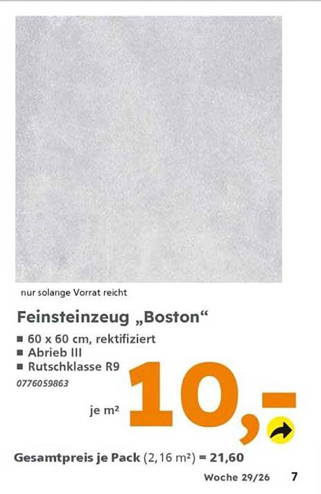 Feinsteinzeug „Boston“