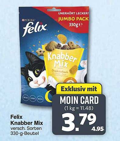 Felix Knabber Mix versch. Sorten 330-g-Beutel