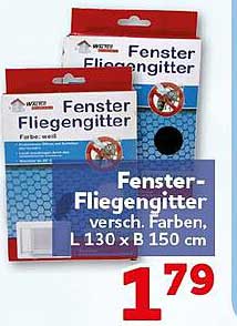 Fenster-Fliegengitter versch. Farben, L 130 x B 150 cm