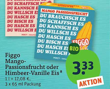 Figgo Mango-Passionsfrucht oder Himbeer-Vanille Eis⁸