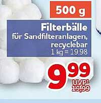 Filterbälle für Sandfilteranlagen, recycelbar, 1 kg = 19,98