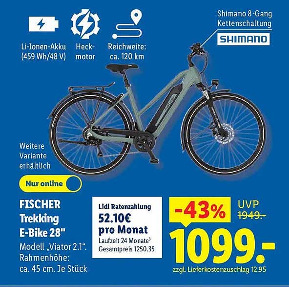 FISCHER Trekking E-Bike 28"