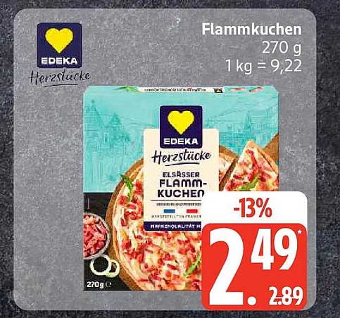 Flammkuchen 270 g 1 kg = 9,22