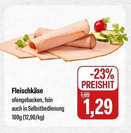 Fleischkäse ofengebacken, fein auch in Selbstbedienung 100g (12,90/kg)
