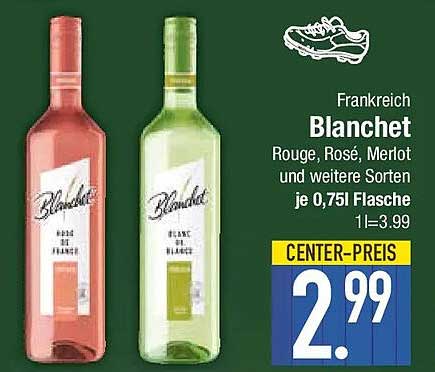 Frankreich Blanchet Rouge, Rosé, Merlot und weitere Sorten je 0,75l Flasche