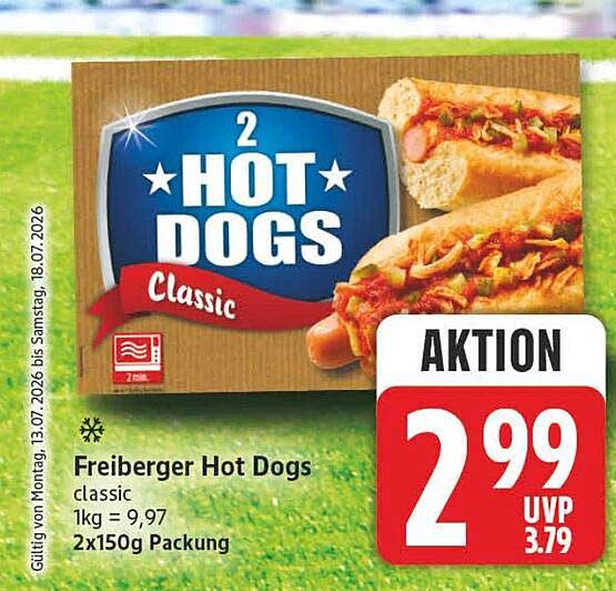 Freiberger Hot Dogs classic 1kg = 9,97 2x150g Packung