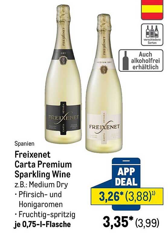 Freixenet Carta Premium Sparkling Wine z.B.: Medium Dry